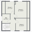 Grundriss Dachgeschoss - Hude-Nord: Kleines Einfamilienhaus mit Garten und Garage!